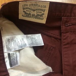 Burgundy Levi Pants